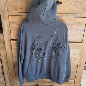 Forever 21 Scorpio Charcoal Hoodie